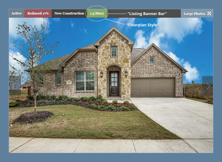 1.5 Story Homes for Sale in McKinney, Prosper, Celina, Allen, Frisco, The Tribute, The Colony, Keller, Fort Worth and Arlington